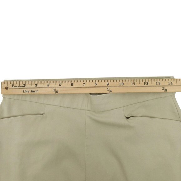 Sue Graver Pull On Crop Pants Womens 10 Mid Rise Stretch Waist Slash Pockets - Picture 3 of 14